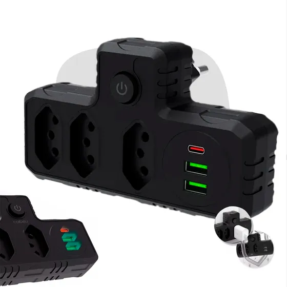 Benjamin Adaptador Tomada Usb Tipo C Filtro Linha Bivolt