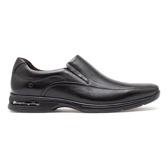 Sapato Social Masculino Couro Democrata Slip On Confort Ar