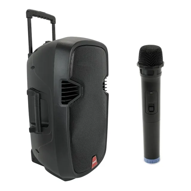 Parlante Activo Con Bateria + Micrófono Inalámbrico 