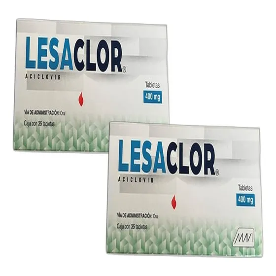 Lesaclor 35 Tabs 400 Mg Aciclovir Pack De 2