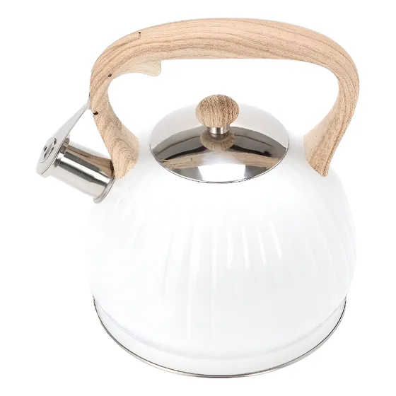 Pava Silbadora Acero Inox Blanco 3 Lts. 9928 Bazarnet.