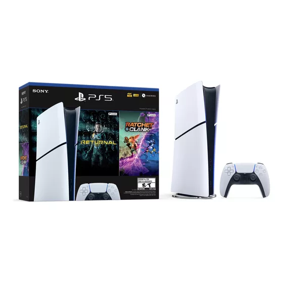 Sony PlayStation 5 Slim Digital CFI-2000 1 TB Ratchet & Clank Rift Apart Returnal color branco