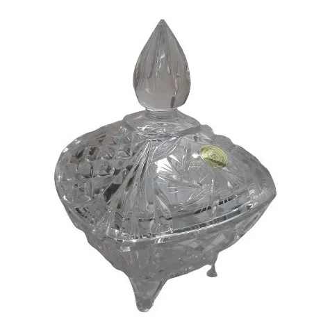 Bombonera De Cristal Czech Republic 24%pbo Cortada A Mano