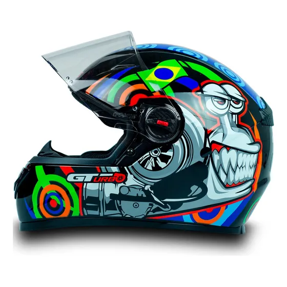 Capacete Fw3 Gt Turbo Masculino Feminino Moto Fechado Fw3
