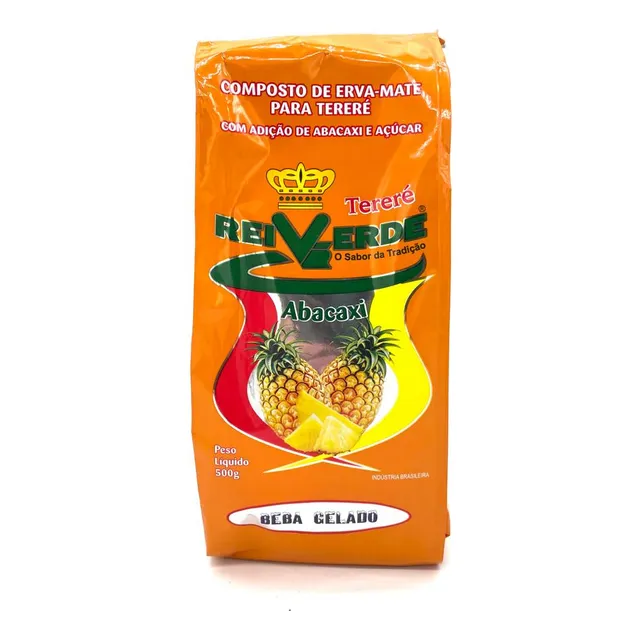 Kit 10 Erva Mate Rei Verde Tererê Abacaxi Com Açúcar 500g