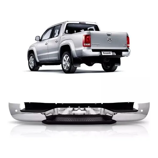 Parachoque Traseiro Amarok 10 A 19 Cromado C/furo Sensor Nov