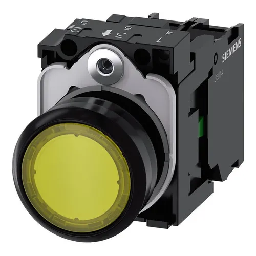 Pulsador Luminoso Amarillo Siemens 3su1106-0ab30-1ba0