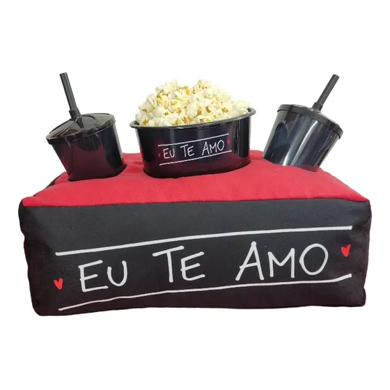 Almofada De Pipoca Dois Copos Eu Te Amo Declaração De Amor