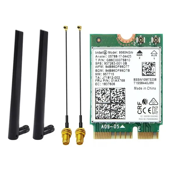 Placa Wi-fi Intel Ac9560  1730mbp Blue 5.0 802.11ac M.2 Cnvi