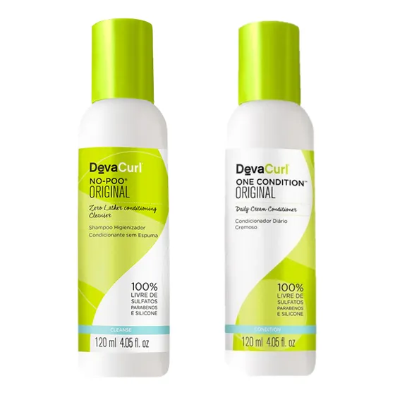 Kit Deva Curl - Shampoo No Poo + Cond. One Condition 120ml