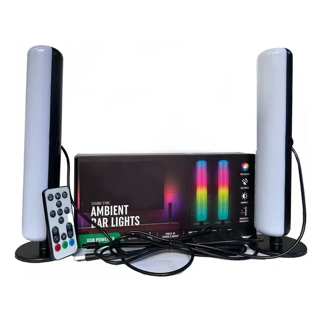 Barra Led Rgb 10w Con Control Remoto Y Luces Audio Rítmicas
