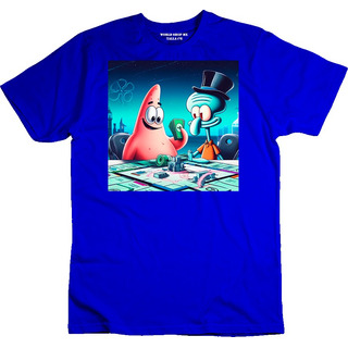 Playera Patricio Estrella Y Calamardo Bob Sponja Monopoly Playera Patricio Estrella Y Calamardo Bob Sponja Monopoly