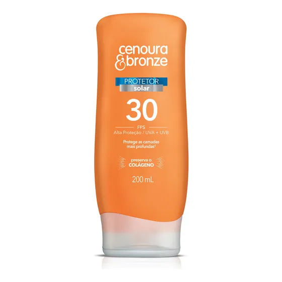 Protetor Solar Fps 30 200ml Cenoura & Bronze