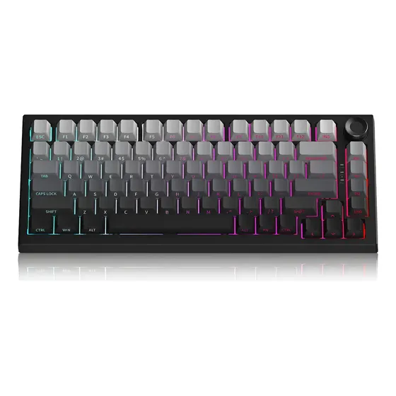 Teclado Gamer Mecânico Bluetooth 5.0/2.4ghz Switch Mx Clear Cor De Teclado Cinza-escuro Idioma Inglês Internacional