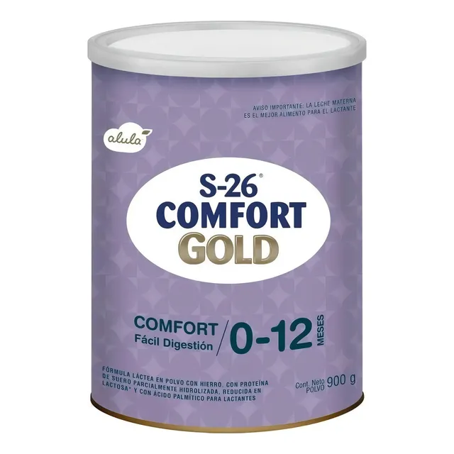 Leche de fórmula en polvo Aspen S-26 Alula Comfort Gold en lata de 1 de 900g - 0 meses a 1 años