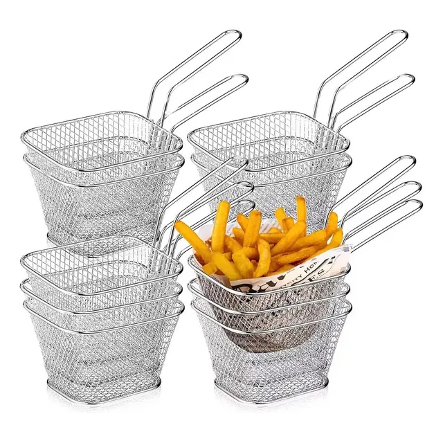 10 Mini Cesta Para Servir Papas Fritas Nuggets Cocina Hogar
