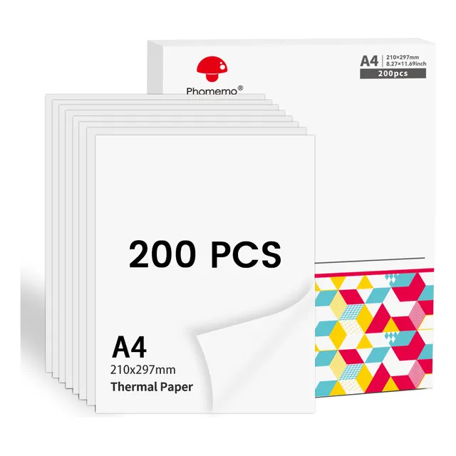 Papel Térmico A4 Para Impresora Térmica 297×210mm(200 Hojas)
