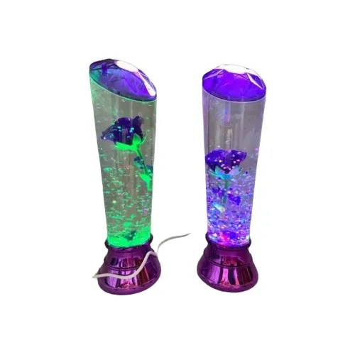 Vela Led Lámpara Candelabro Remolino Rosa Romántica Morado