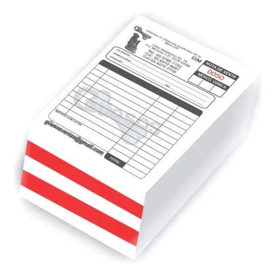 1000 Notas Sin Copia 1/4 Carta Una Tinta Blocks De 100 Hojas