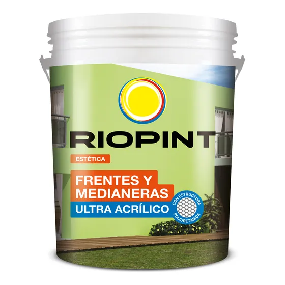 Pintura Látex Exterior Frentes Y Medianeras Riopint X4 Blanco Poliuretanico