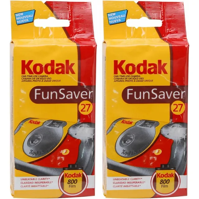 Camara De Cine Kodak Funsaver De Un Solo Uso (paquete De 2)