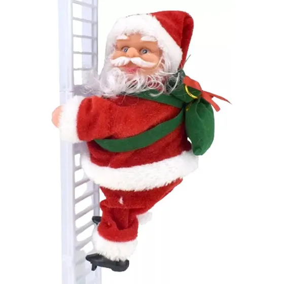 Escada Elétrica De Papai Noel Dkl Para Decoração De Natal