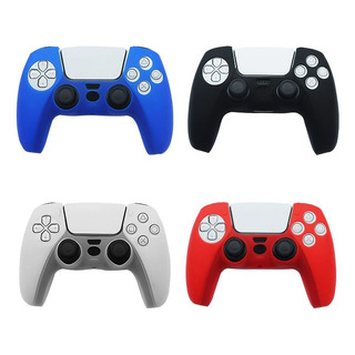Capa Silicone Controle Dualsense Playstation 5 Ps5 + 8 Grips Capa Silicone Controle Dualsense Playstation 5 Ps5 + 8 Grips
