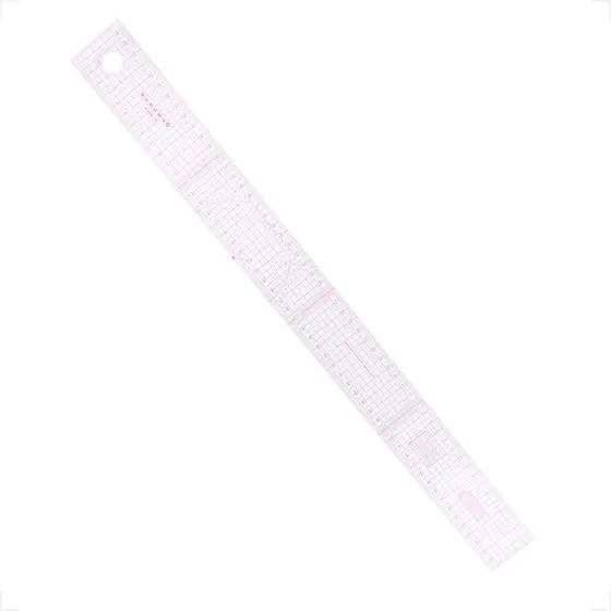 Régua Reta Corte Modelagem Patchwork Costura Cor Branco