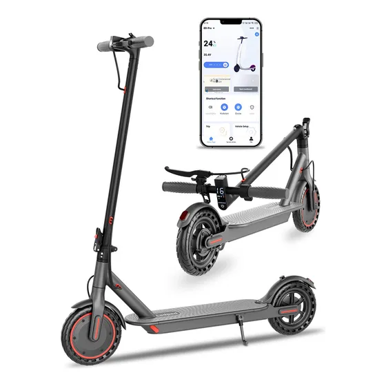 Ladped Lp60 Scooter Eléctrico Inteligente App Plegable Portá 31 Km/h-velocidad Motor De 350 W De Potencia Máxima Negro Patin Electrico Con App Control Bluetooth
