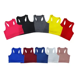 Miusa Kit 4 Top Feminino Para Malhar Nadador Corrida Casual Treino