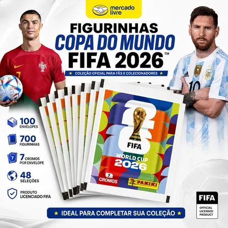 Kit 700 Figurinhas Do Álbum Copa Do Mundo 2026 100 Envelopes