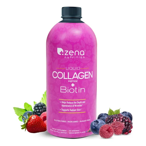 Suplemento De Péptido De Colágeno Líquido De Zena Nutrition