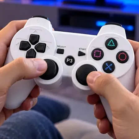 Control Inalambrico Compatible Windows Y Con Ps3 Mando Joystick Manos Libres Para Ps3 Playstation 3 Color Blanco