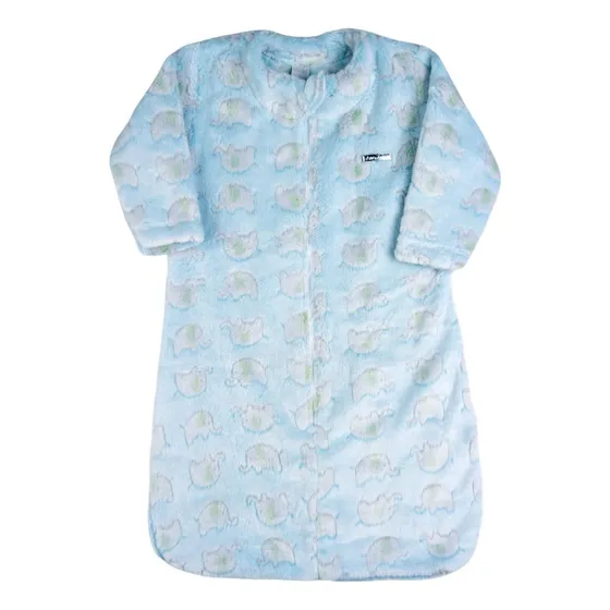 Saco De Dormir Bebe Casulo Pijama Cobertor Soft Nuvens Azul