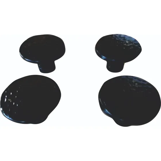Tiradores Manija En Hierro Negro Redondo 30mm (4 Unidades)