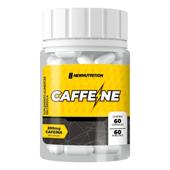 Suplemento Em Cápsulas Caffeine 200mg 60 Doses Cafeína Anidra NewNutrition