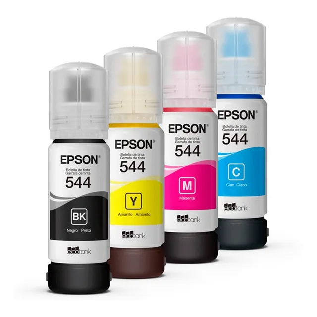 Kit 4 Tintas Epson T544 Ecotank Original L1110 L3110 L3150