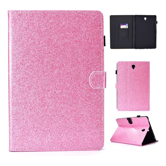 Rosa Para Galaxy Tab S4 10.5 T830 Vernish Glitter Powder Hor
