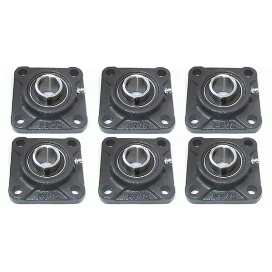 6 Chumaceras De 2  1/2 Pared 4 Tornillos