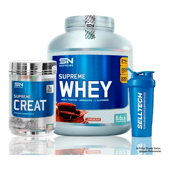 Supreme Whey 6.6 Lb Chocolate + Creatina 500gr + Shaker
