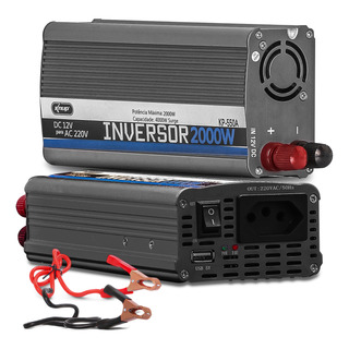 Inversor Senoidal Veicular Tensão 12v 220v 2000w Conversor Inversor Senoidal Veicular Tensão 12v 220v 2000w Conversor