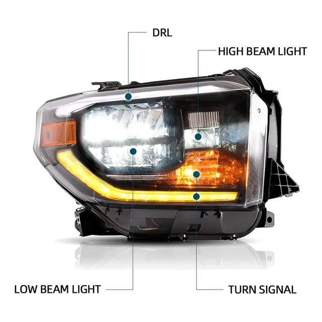 Faros Led Proyector Toyota Tundra 2014-22 Vland