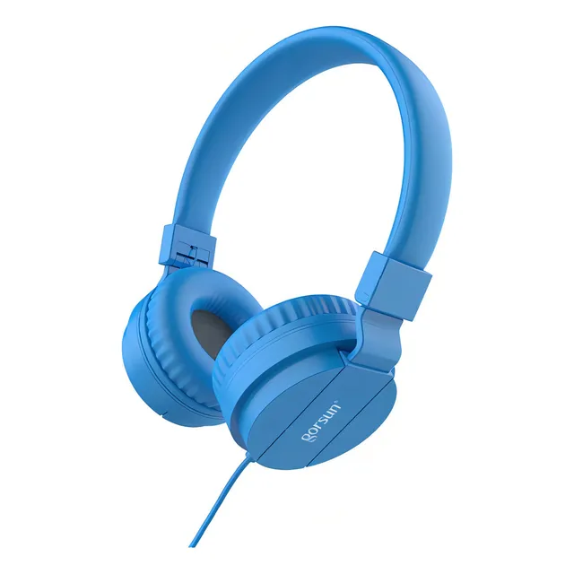 Auricular Stereo Cableado Vincha Plegable Gorsun 778 Atrix ® Color Azul