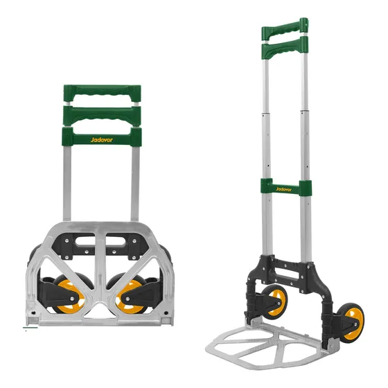 Carrro Carretilla Zorra Plegable 100kg Jadever Color Verde Oscuro