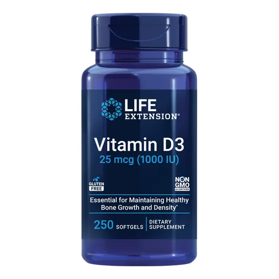 Suplemento De Vitamina D3 Life Extension 25 Mcg (1000 Iu)