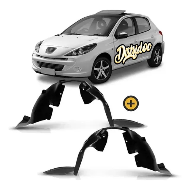 Kit X2 Pasarruedas Guardaplast Delanteros Peugeot 207