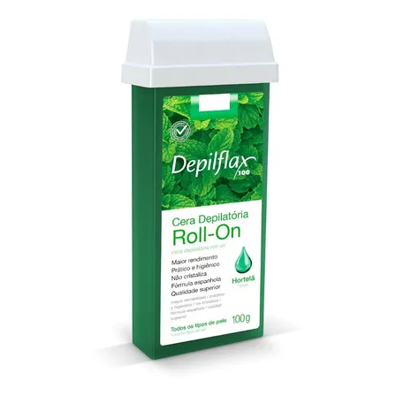 Depilflax Cera Depilación Roll On Recambio 100g - Menta