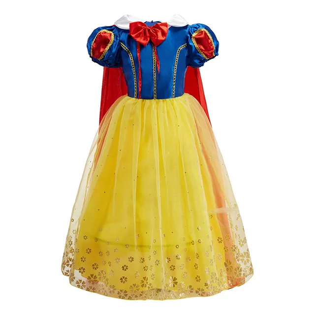 Vestido De Blancanieves Con Capa De Lazo For Niña