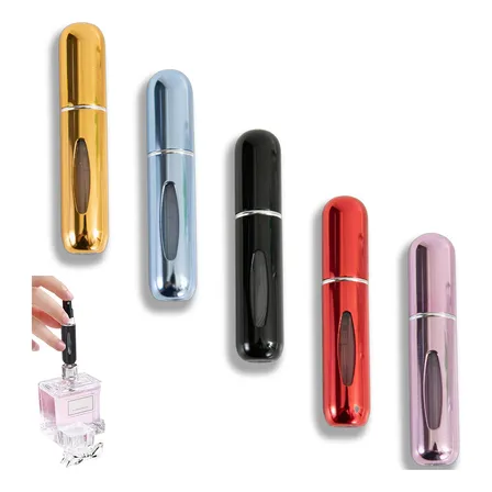 Pack 5 De Atomizador Mini Botella Perfume Spray Portatil 5ml