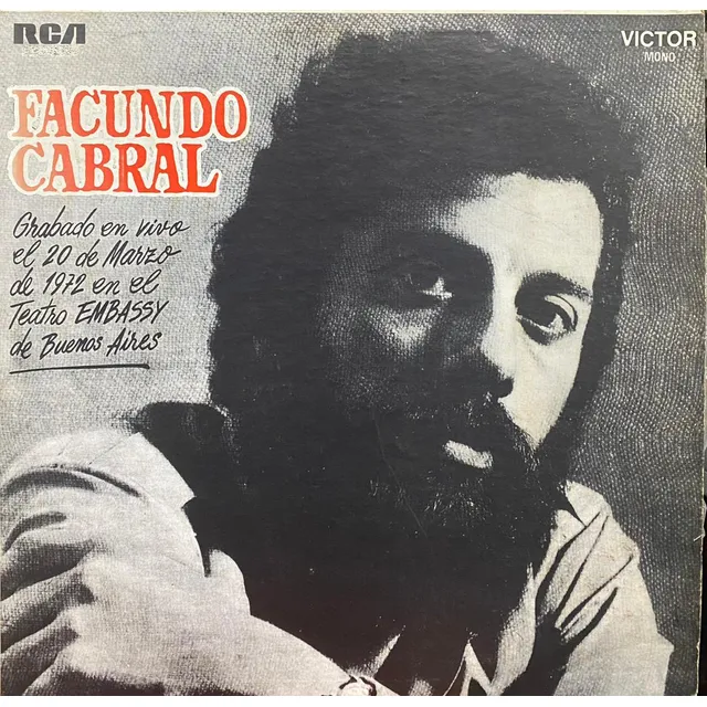 Disco Lp - Facundo Cabral / Grabado En Vivo